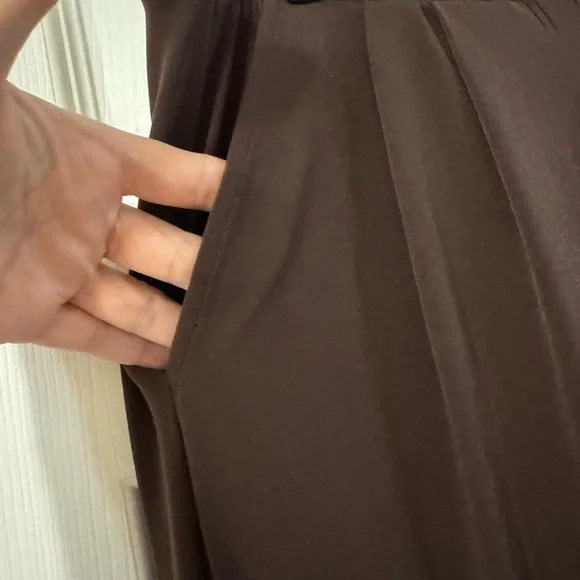 Zenana Outfitters Dark Brown Pull-On Straight Leg Trousers - Picture 3 of 7